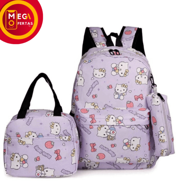 Mochilla Hello Kitty de 3 piezas